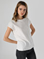 thumb-Показати інформацію про Футболка З Коротким Рукавом Жіноча Біла  Cl1062577