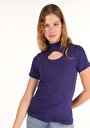 thumb-Показати інформацію про Футболка З Коротким Рукавом Жіноча Фіолетова  Cl1065173