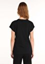 thumb-Показати інформацію про Футболка З Коротким Рукавом Жіноча Чорна  Cl1065176
