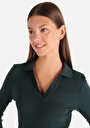 thumb-Показати інформацію про Футболка З Довгим Рукавом Жіноча Зелена  Cl1065147