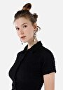thumb-Показати інформацію про Футболка З Коротким Рукавом Жіноча Чорна  Cl1068050