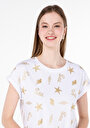 thumb-Показати інформацію про Футболка З Коротким Рукавом Жіноча Біла  Cl1068007