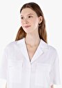 thumb-Показати інформацію про Сорочка З Коротким Рукавом Жіноча Біла  Cl1068238