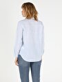 thumb-Показати інформацію про Сорочка З Довгим Рукавом Жіноча Синя Класичного Крою Cl1048899