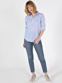 thumb-Показати інформацію про Сорочка З Довгим Рукавом Жіноча Блакитна  Cl1049228