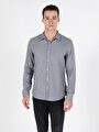 thumb-Показати інформацію про Сорочка З Довгим Рукавом Чоловіча Сіра  Cl1051397