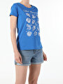 thumb-Показати інформацію про Футболка З Коротким Рукавом Жіноча Блакитна  Cl1054400