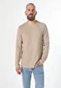 thumb-Показати інформацію про Футболка З Довгим Рукавом Чоловіча Бежева  Cl1060211