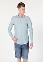 thumb-Показати інформацію про Сорочка З Довгим Рукавом Чоловіча Бірюзова  Cl1041771