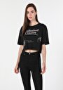thumb-Показати інформацію про Футболка З Коротким Рукавом Жіноча Чорна  Cl1060188
