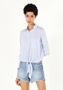 thumb-Показати інформацію про Сорочка З Довгим Рукавом Жіноча Блакитна  Cl1058732