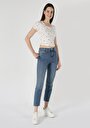 thumb-Показати інформацію про 891 Maya Джинси Жіночі Блакитні Вузького Крою Cl1063493