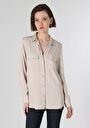 thumb-Показати інформацію про Сорочка З Довгим Рукавом Жіноча Бежева  Cl1053348