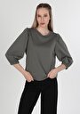 thumb-Показати інформацію про Футболка З Довгим Рукавом Жіноча Сіра  Cl1060337