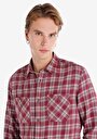 thumb-Показати інформацію про Сорочка З Довгим Рукавом Чоловіча Бордова  Cl1064677
