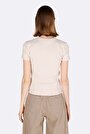 thumb-Показати інформацію про Блуза З Коротким Рукавом Жіночий Бежева  Cl1073152