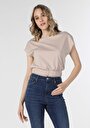 thumb-Показати інформацію про Футболка З Коротким Рукавом Жіноча Бежева  Cl1059053