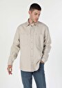 thumb-Показати інформацію про Сорочка З Довгим Рукавом Чоловіча Бежева  Cl1059808