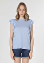 thumb-Показати інформацію про Футболка З Коротким Рукавом Жіноча Блакитна  Cl1054378