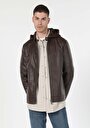 thumb-Показати інформацію про Куртка З Еко-шкіри Чоловіча Коричнева  Cl1054817