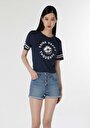 thumb-Показати інформацію про Футболка З Коротким Рукавом Жіноча Синя  Cl1058135