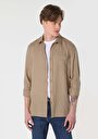 thumb-Показати інформацію про Сорочка З Довгим Рукавом Чоловіча Бежева  Cl1062133