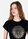 thumb-Показати інформацію про Футболка З Коротким Рукавом Жіноча Чорна  Cl1066578