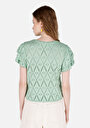 thumb-Показати інформацію про Футболка З Коротким Рукавом Жіноча Зелена  Cl1067995