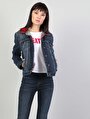 thumb-Показати інформацію про Джинсова Куртка Жіноча Синя Класичного Крою CL1047241