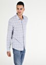 thumb-Показати інформацію про Сорочка З Довгим Рукавом Чоловіча Сіра  Cl1050717