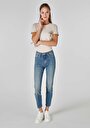 thumb-Показати інформацію про 703 Carla Джинси Жіночі Блакитні Вузького Крою Cl1064400