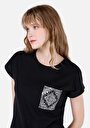 thumb-Показати інформацію про Футболка З Коротким Рукавом Жіноча Чорна  Cl1068579