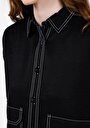 thumb-Показати інформацію про Сорочка З Довгим Рукавом Жіноча Чорна  Cl1072495