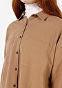 thumb-Показати інформацію про Сорочка З Довгим Рукавом Жіноча Коричнева  Cl1071164