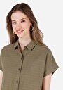 thumb-Показати інформацію про Сорочка З Коротким Рукавом Жіноча Зелена  Cl1067882