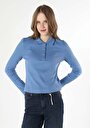 thumb-Показати інформацію про Футболка З Довгим Рукавом Жіноча Блакитна  Cl1061899