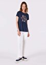 thumb-Показати інформацію про Футболка З Коротким Рукавом Жіноча Синя  Cl1064067