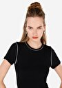 thumb-Показати інформацію про Футболка З Коротким Рукавом Жіноча Чорна  Cl1072768
