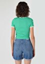 thumb-Показати інформацію про Футболка З Коротким Рукавом Жіноча Зелена  Cl1064266