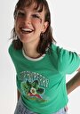 thumb-Показати інформацію про Футболка З Коротким Рукавом Жіноча Зелена  Cl1064266