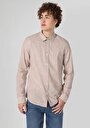 thumb-Показати інформацію про Сорочка З Довгим Рукавом Чоловіча Бежева  Cl1062629