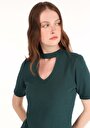 thumb-Показати інформацію про Футболка З Коротким Рукавом Жіноча Зелена  Cl1065127