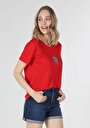 thumb-Показати інформацію про Футболка З Коротким Рукавом Жіноча Червона  Cl1058150