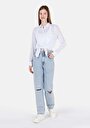 thumb-Показати інформацію про Сорочка З Довгим Рукавом Жіноча Блакитна  Cl1068907