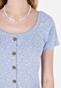 thumb-Показати інформацію про Футболка З Коротким Рукавом Жіноча Блакитна  Cl1069117