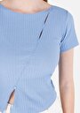 thumb-Показати інформацію про Футболка З Коротким Рукавом Жіноча Блакитна  Cl1072145