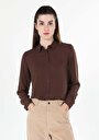 thumb-Показати інформацію про Сорочка З Довгим Рукавом Жіноча Коричнева  Cl1050927