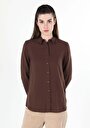 thumb-Показати інформацію про Сорочка З Довгим Рукавом Жіноча Коричнева  Cl1050927