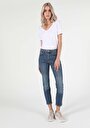 thumb-Показати інформацію про 891 Maya Джинси Жіночі Блакитні Вузького Крою Cl1051966