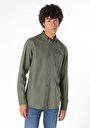 thumb-Показати інформацію про Сорочка З Довгим Рукавом Чоловіча Зелена  Cl1056976